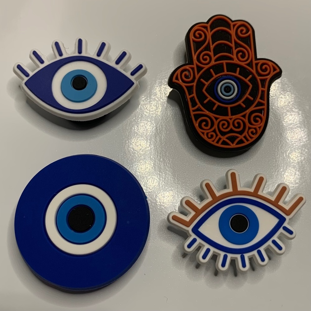 Evil Eye Croc Charm Set